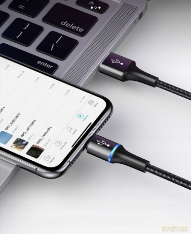 Baseus Halo Data Kabel USB 3w1 do iPhone Lightning Micro Type-C 3.5A LED 120cm EOL