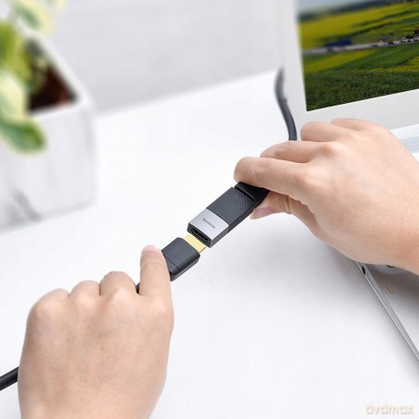 Baseus HDMI Signal Łącznik beczka przedłużacz adapter 2x HDMI (F) *EOL