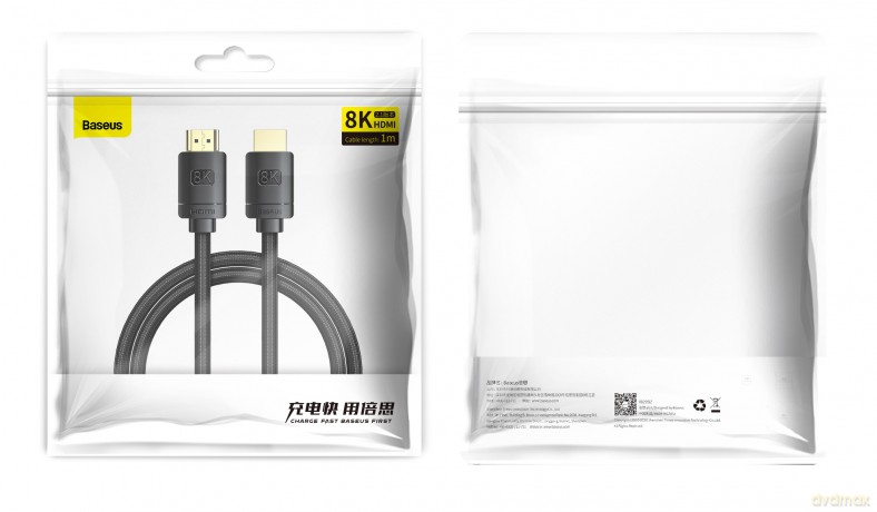 Baseus High Definition Kabel HDMI 2.1 8K 60Hz UHD 3D dynamiczny HDR 2m