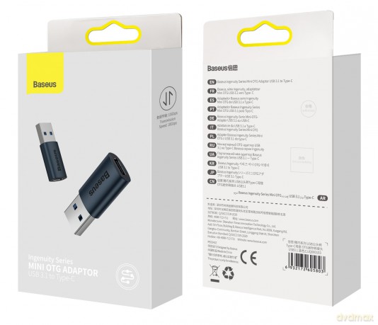 Baseus Ingenuity Series Adapter przejściówka z USB-A do USB-C OTG 10Gb/s