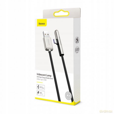 Baseus Iridescent Lamp HW Kątowy kabel USB - Type-C Huawei Super Charge 5A 40W 2m