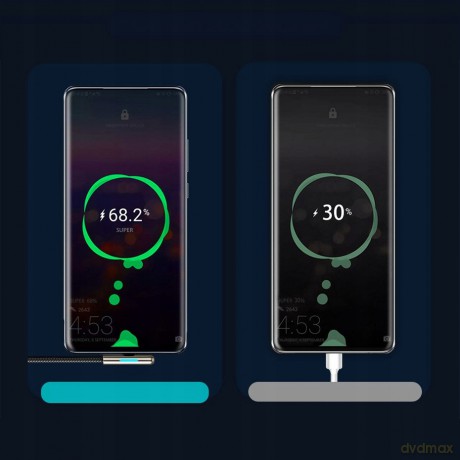Baseus Iridescent Lamp HW Kątowy kabel USB - Type-C Huawei Super Charge 5A 40W 2m
