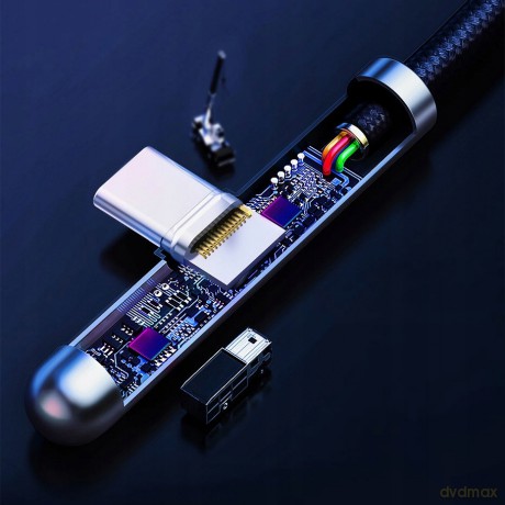 Baseus Iridescent Lamp HW Kątowy kabel USB - Type-C Huawei Super Charge 5A 40W 2m