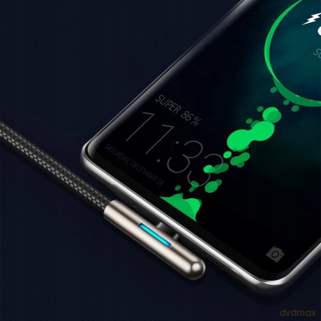Baseus Iridescent Lamp HW Kątowy kabel USB - Type-C Huawei Super Charge 5A 40W 2m