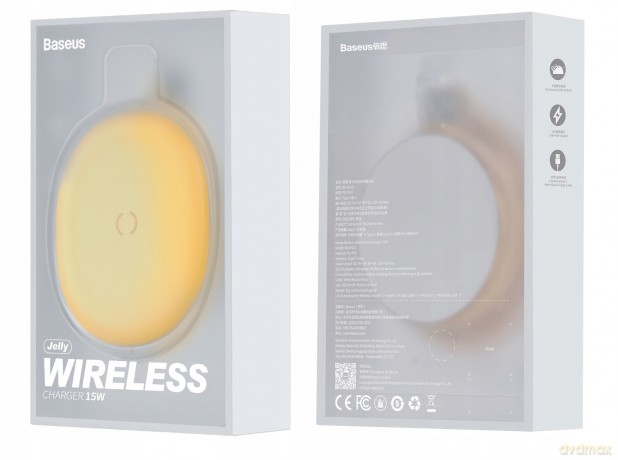 Baseus Jelly Ładowarka indukcyjna bezprzewodowa Qi 15W z kablem Type-C EOL