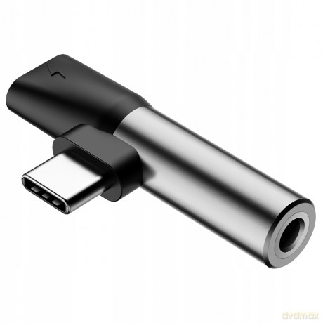Baseus L41 Adapter audio przejściówka do słuchawek Type-C - Mini Jack 3.5mm + Type-C