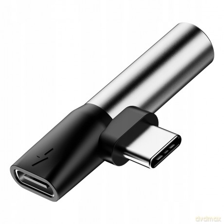 Baseus L41 Adapter audio przejściówka do słuchawek Type-C - Mini Jack 3.5mm + Type-C
