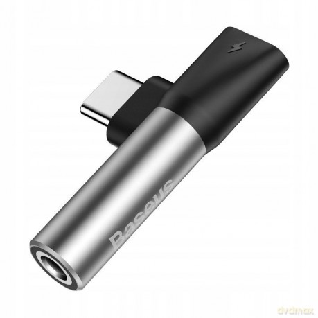 Baseus L41 Adapter audio przejściówka do słuchawek Type-C - Mini Jack 3.5mm + Type-C
