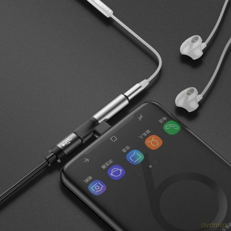 Baseus L41 Adapter audio przejściówka do słuchawek Type-C - Mini Jack 3.5mm + Type-C