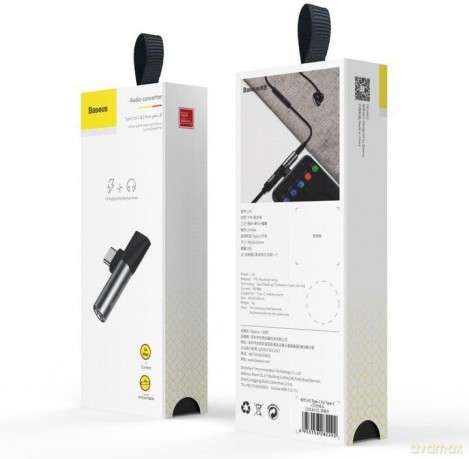 Baseus L41 Adapter audio przejściówka do słuchawek Type-C - Mini Jack 3.5mm + Type-C