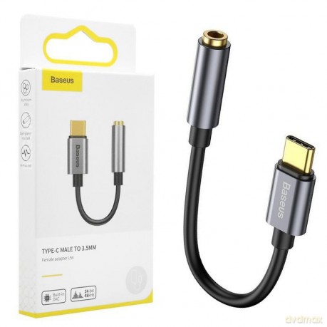 Baseus L54 Adapter Audio przejściówka z USB-C Type-C na Mini Jack 3.5mm DAC