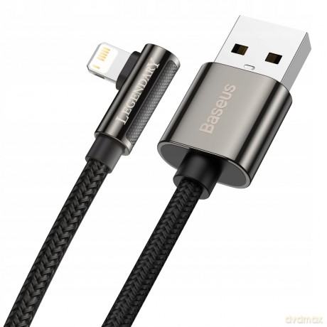 Baseus Legend Series Kabel kątowy USB - Lightning 2.4A 1m z diodą LED do iPhone