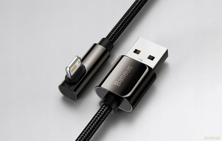 Baseus Legend Series Kabel kątowy USB - Lightning 2.4A 1m z diodą LED do iPhone