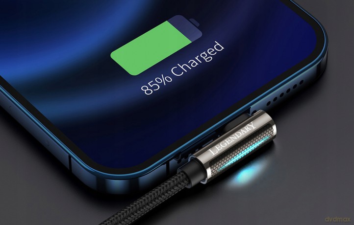 Baseus Legend Series Kabel kątowy USB - Lightning 2.4A 2m z diodą LED do iPhone