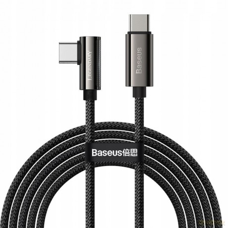 Baseus Legend Series Kabel kątowy USB-C Type-C 100W 20V/5A 2m z diodą LED Power Delivery QC 4.0