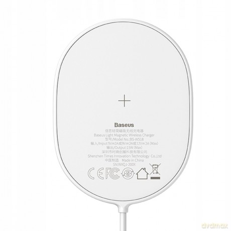Baseus Light Magnetic Uniwersalna ładowarka indukcyjna bezprzewodowa Qi 15W MagSafe do iPhone 12
