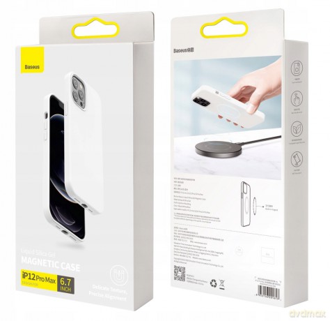 Baseus Liquid Silica Magnetic Case Etui magnetyczne Mag Case obudowa do iPhone 12 Pro Max 6.7''