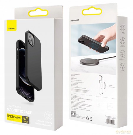 Baseus Liquid Silica Magnetic Case Etui magnetyczne Mag Case obudowa do iPhone 12 Pro Max 6.7''