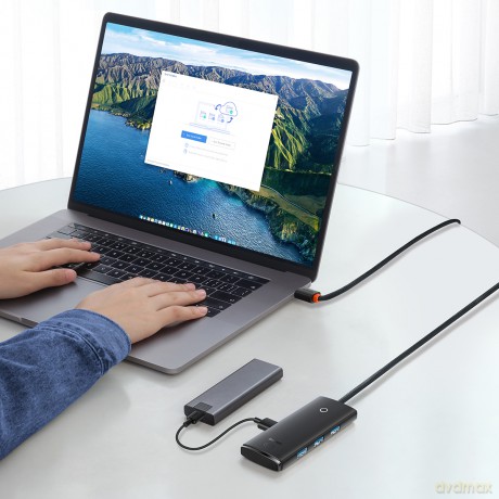 Baseus Lite Series 4-Port HUB adapter rozdzielacz USB - USB 3.0 *4 200cm