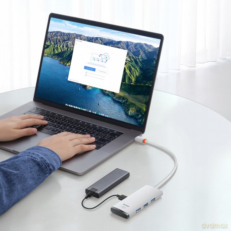 Baseus Lite Series 4-Port HUB adapter rozdzielacz USB - USB 3.0 *4 25cm