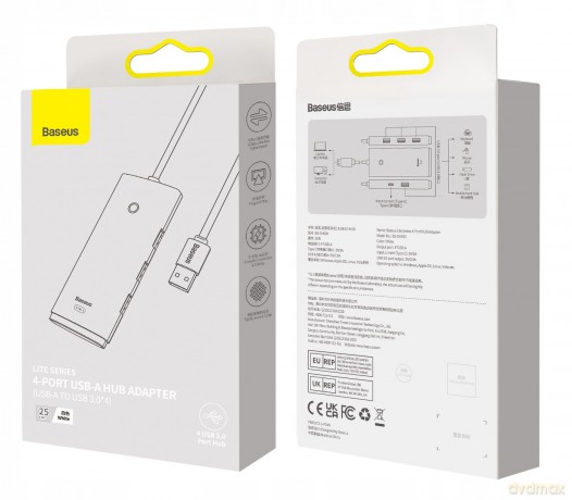 Baseus Lite Series 4-Port HUB adapter rozdzielacz USB - USB 3.0 *4 25cm