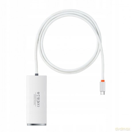 Baseus Lite Series 4-Port HUB adapter rozdzielacz USB-C - USB 3.0 *4 100cm