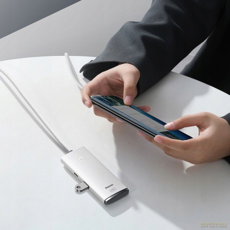 Baseus Lite Series 4-Port HUB adapter rozdzielacz USB-C - USB 3.0 *4 200cm