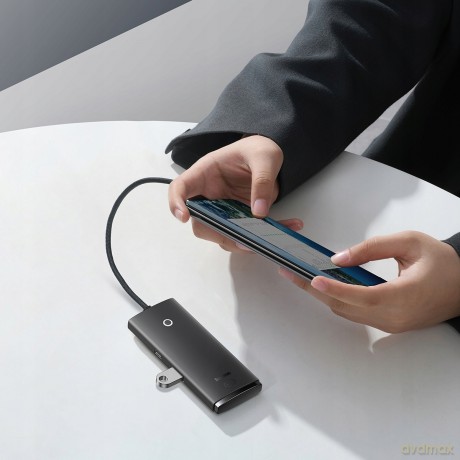 Baseus Lite Series 4-Port HUB adapter rozdzielacz USB-C - USB 3.0 *4 25cm