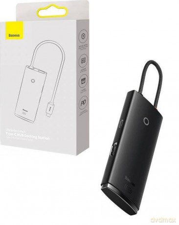 Baseus Lite Series 5-Port Adapter HUB USB-C 3x USB3.0 HDMI PD 100W