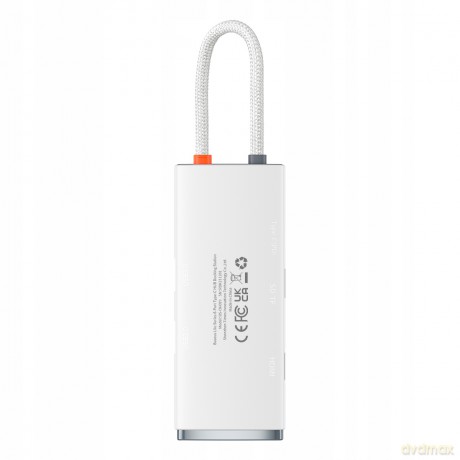 Baseus Lite Series 6-Port Adapter HUB USB-C 2x USB3.0 HDMI USB-C PD 100W TF SD