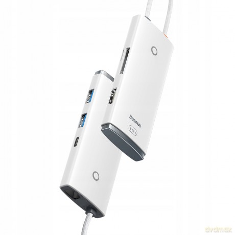 Baseus Lite Series 6-Port Adapter HUB USB-C 2x USB3.0 HDMI USB-C TF SD