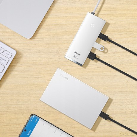 Baseus Lite Series 6-Port Adapter HUB USB-C 2x USB3.0 HDMI USB-C TF SD