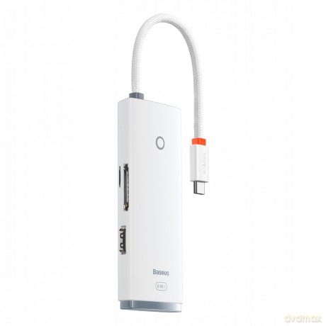 Baseus Lite Series 6-Port Adapter HUB USB-C 2x USB3.0 HDMI USB-C TF SD