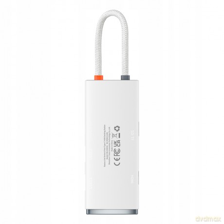 Baseus Lite Series 6-Port Adapter HUB USB-C 2x USB3.0 HDMI USB-C TF SD