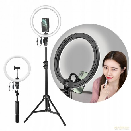 Baseus Live Stream Lampa pierścieniowa LED 12'' ring kosmetyczna + statyw