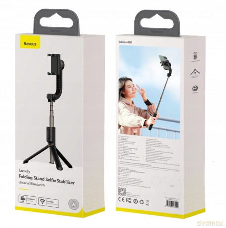 Baseus Lovely Uniaxial Selfie Stick Stabilizator Statyw Tripod Gimbal 1oś + pilot Bluetooth