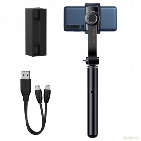 Baseus Lovely Uniaxial Selfie Stick Stabilizator Statyw Tripod Gimbal 1oś + pilot Bluetooth