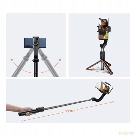 Baseus Lovely Uniaxial Selfie Stick Stabilizator Statyw Tripod Gimbal 1oś + pilot Bluetooth