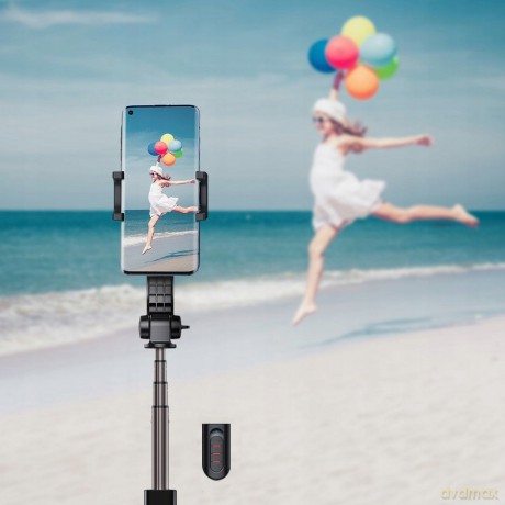 Baseus Lovely Uniaxial Selfie Stick Stabilizator Statyw Tripod Gimbal 1oś + pilot Bluetooth