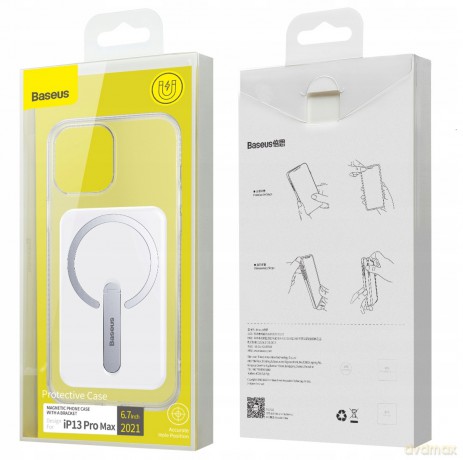 Baseus Magnetic Phone Case Etui obudowa case z podstawką do iPhone 13 Pro Max 6.7''