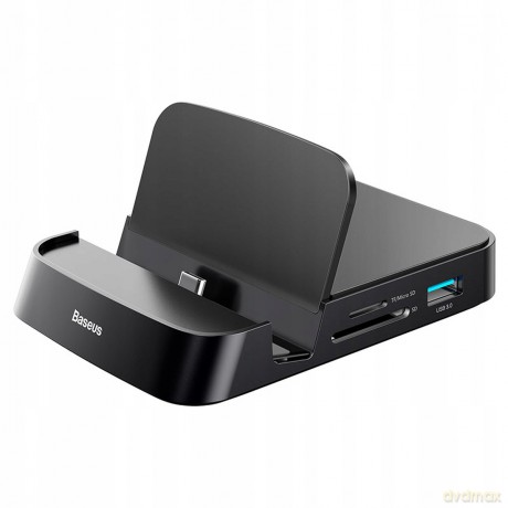 Baseus Mate Docking Inteligentna stacja dokująca Type-C 15W Adapter HUB HDMi 4k30hz 3xUSB SD Micro SD