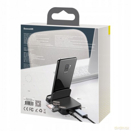 Baseus Mate Docking Inteligentna stacja dokująca Type-C 15W Adapter HUB HDMi 4k30hz 3xUSB SD Micro SD