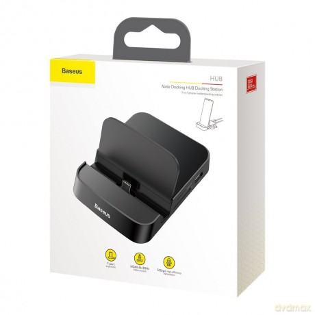 Baseus Mate Docking Inteligentna stacja dokująca Type-C 15W Adapter HUB HDMi 4k30hz 3xUSB SD Micro SD