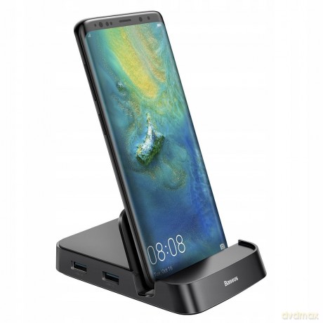 Baseus Mate Docking Inteligentna stacja dokująca Type-C 15W Adapter HUB HDMi 4k30hz 3xUSB SD Micro SD