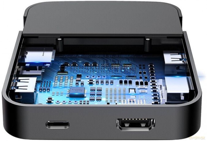 Baseus Mate Docking Inteligentna stacja dokująca Type-C 15W Adapter HUB HDMi 4k30hz 3xUSB SD Micro SD