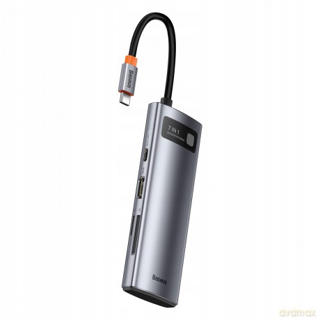 Baseus Metal Gleam Adapter HUB 7w1 USB-C 100W HDMI 4K USB3.0 USB-C TF/SD