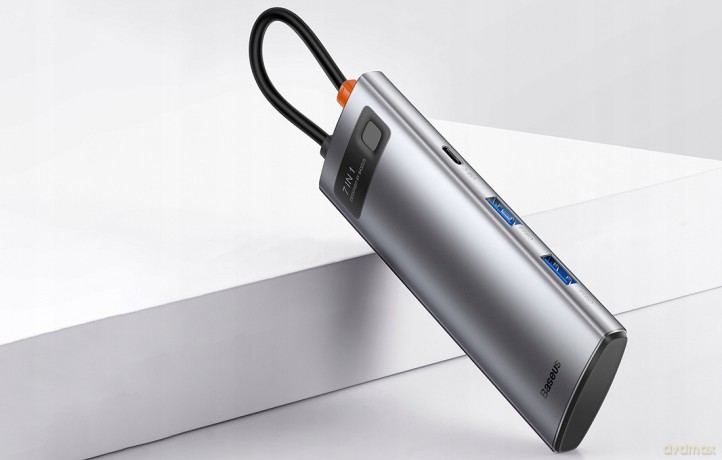 Baseus Metal Gleam Adapter HUB 7w1 USB-C 100W HDMI 4K USB3.0 USB-C TF/SD