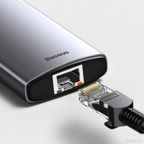 Baseus Metal Gleam Series 6-in-1 Adapter HUB USB-C - HDMI 4K 3x USB3.0 USB-C RJ45 PD 100W