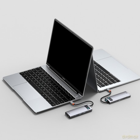 Baseus Metal Gleam Series 8-in-1 Adapter HUB USB-C - HDMI 4K 3x USB3.0 USB-C RJ45 SD TF PD 100W