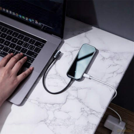 Baseus Multi-functional HUB Adapter przejściówka HUB USB-C - 3xUSB 3.0 HDMI SD/TF PD 60W